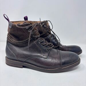 Clarks Brown Leather Suede Ankle